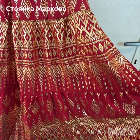 Разкошна рокля в тъмночервено, снимка 7 - Рокли - 49999746