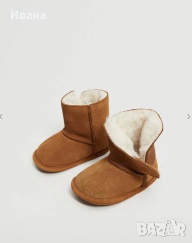 Бебешки ботушки от естествен велур Mango, снимка 5 - Бебешки боти и ботуши - 42199319