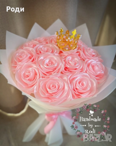 Вечни сатенени рози, снимка 11 - Изкуствени цветя - 52895433