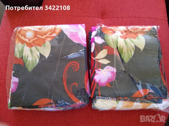 Два двойни комплекта спално бельо в топъл флорален десен, снимка 3 - Спално бельо - 37174616