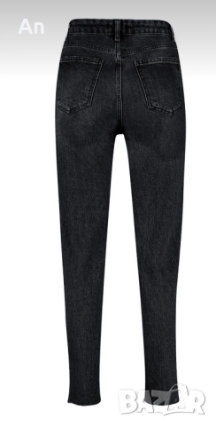 Черни дънки Mom с висока талия, снимка 7 - Дънки - 52176428