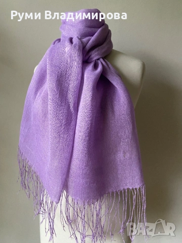 Шал с лен/ различни видове, снимка 9 - Шалове - 45423454