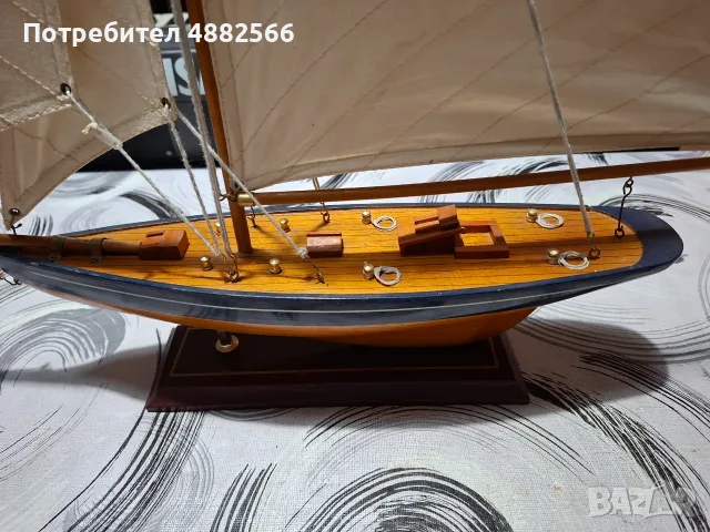 Дървена декоративта яхта, снимка 5 - Декорация за дома - 55795813