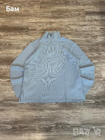 Мъжко!Polo Ralph Lauren Estate RIB Quarter Zip Pullover размер М, снимка 2 - Пуловери - 56106269