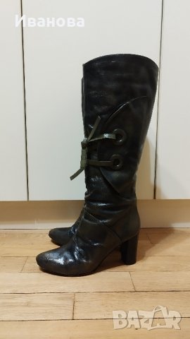 Италиански елегантни ботуши от естествена кожа., снимка 7 - Дамски ботуши - 44281418