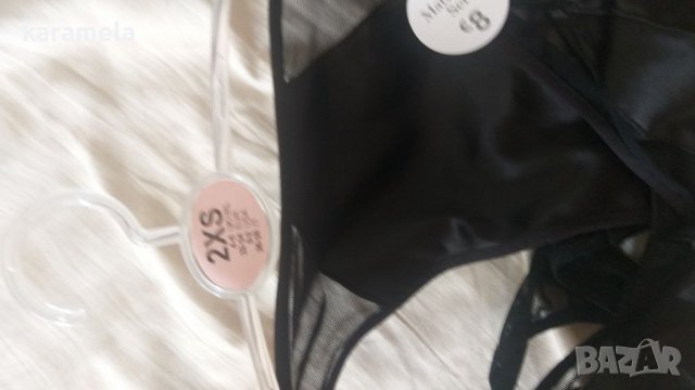 Комплект имитация на кожа със тюл, снимка 4 - Бельо - 37700815