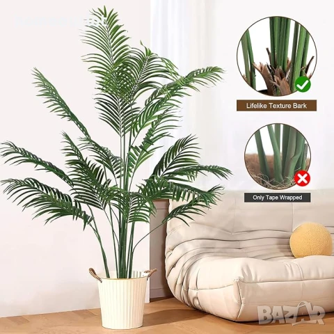 ПРОМОЦИЯ Изкуствено палмово дърво с реалистичен вид, 140см A-GE23013, снимка 5 - Изкуствени цветя - 50949286