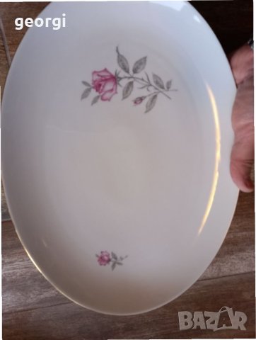 Немско порцеланово плато с рози и златен кант, снимка 9 - Прибори за хранене, готвене и сервиране - 35559860