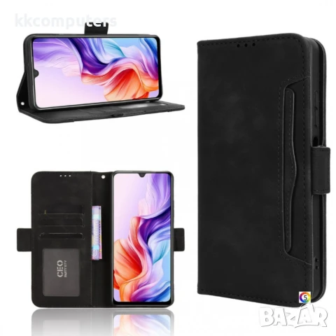 ZTE Blade A76 5G Magnetic Wallet Кожен Калъф и Протектор