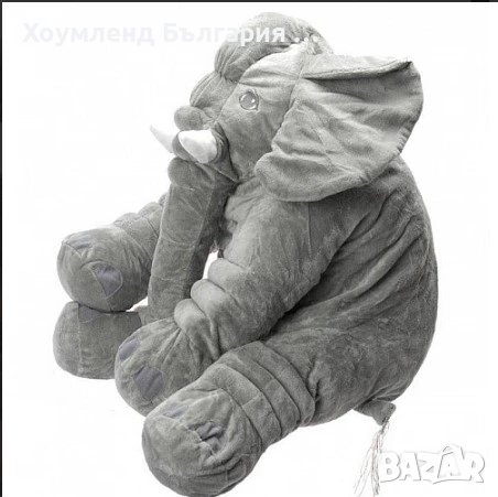 Голям плюшен детски слон 60см, снимка 2 - Плюшени играчки - 54356665