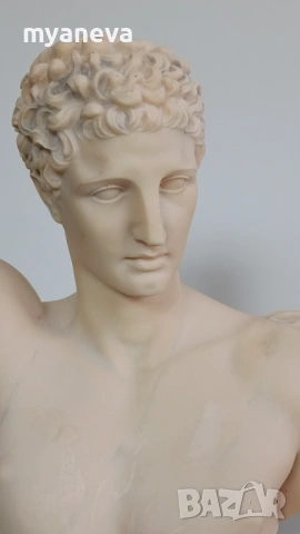 Хермес, древногръцки бог на търговията ,пътниците и красноречието, вестител на боговете. , снимка 2 - Статуетки - 54208684