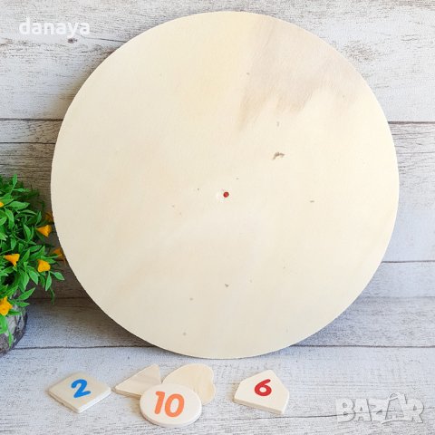 2961 Детски дървен часовник пъзел играчка, снимка 9 - Игри и пъзели - 37629120