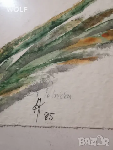 Авторска масло бои върху картон подписана немска картина, снимка 3 - Картини - 48721113