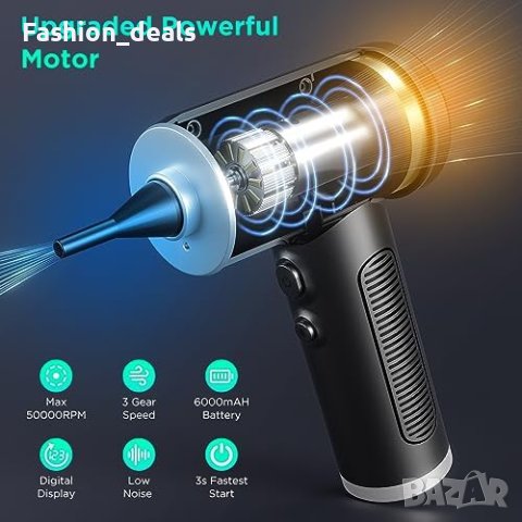 Нова Преносима мощна прахосмукачка без кабел вентилатор за сгъстен въздух Чисти електроника, снимка 2 - Други инструменти - 42182438