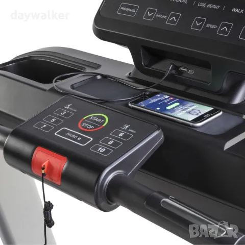 Бягаща пътека TUNTURI FitRun 90i Pro, Мотор 3.5 к.с., Скорост 0.8-20 км/ч, Bluetooth, снимка 6 - Фитнес уреди - 47869445