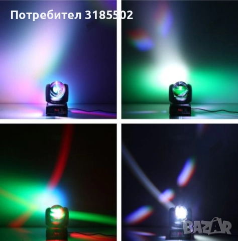 Двустранна роботизирана LED светлина (4+1)x10W RGBW – Компактна мощ за професионално сценично осветл, снимка 4 - Други - 51457062