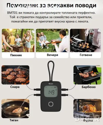 SONOFF BBQ Термометър за месо | BMT01, снимка 12 - Други стоки за дома - 50386127