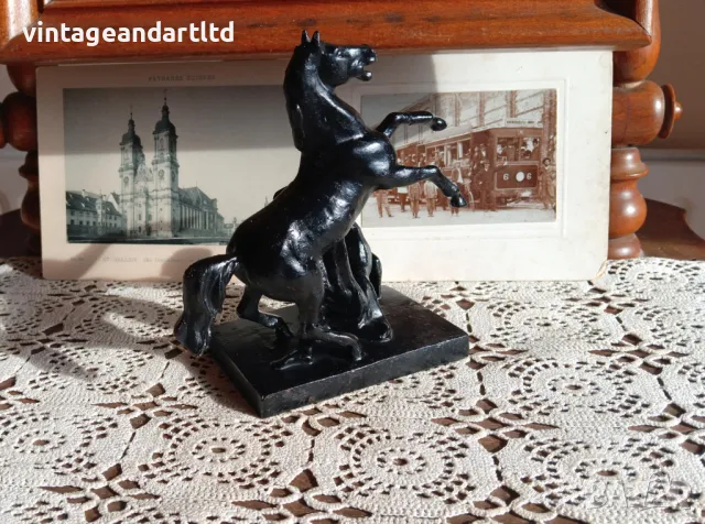 Стауетка, фигура, метална пластика, съветска, снимка 2 - Антикварни и старинни предмети - 47426176