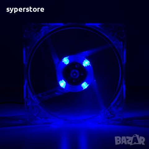Вентилатор за компютър 120х120х25mm, Logilink Fan 12cm, 4pin, Blue Led, FAN104, SS300326, снимка 2 - Други - 38559916