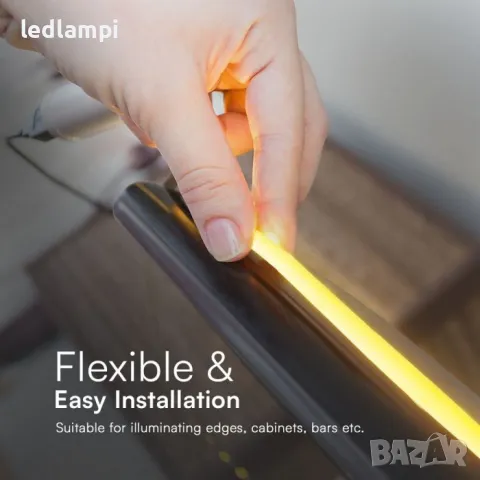 LED лента COB 220V IP65 286LED Неутрално Бяла Светлина 5m/ролка, снимка 4 - Лед осветление - 48281744