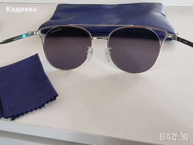 Овални слънчеви очила с метална рамка- Trussardi- 54/18/135, снимка 5 - Слънчеви и диоптрични очила - 44352221