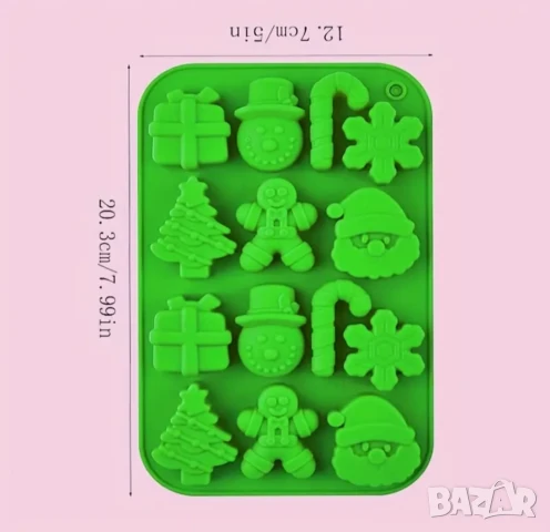 Молд Коледа два размера, три цвята , снимка 3 - Форми - 50868906