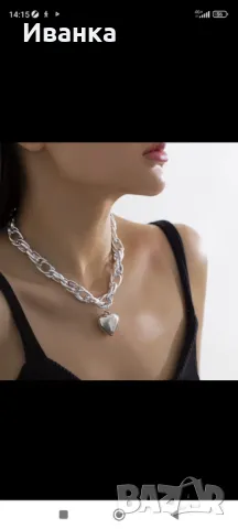 Масивно дамско колие с висулка от медицинска стомана, снимка 2 - Колиета, медальони, синджири - 49722832