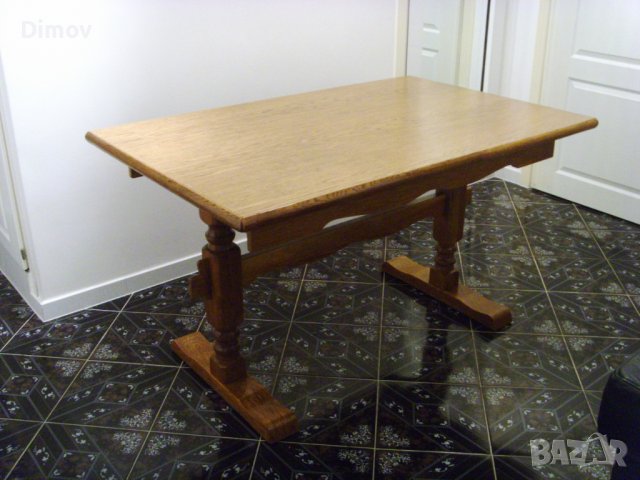 Маса с 4 стола, масив. Внос., снимка 6 - Маси - 37766221