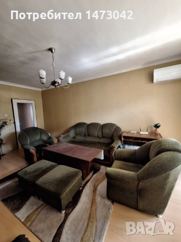 Холна гарнитура - диван, фотьойли и табуретки 