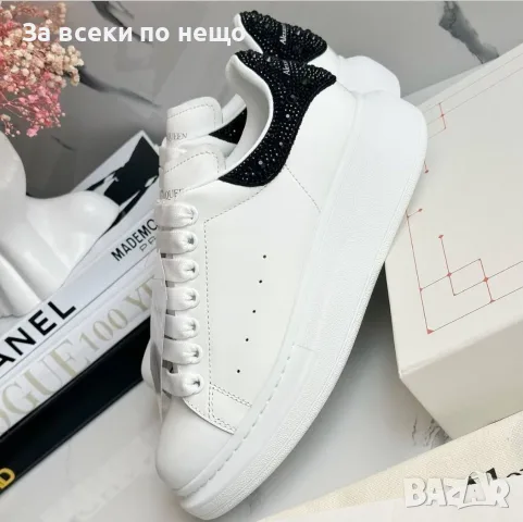 Alexander McQueen Дамски Маратонки С Кристали👟Дамски Спортни Обувки С Камъни - 2 Цвята Код E187, снимка 6 - Маратонки - 55990192
