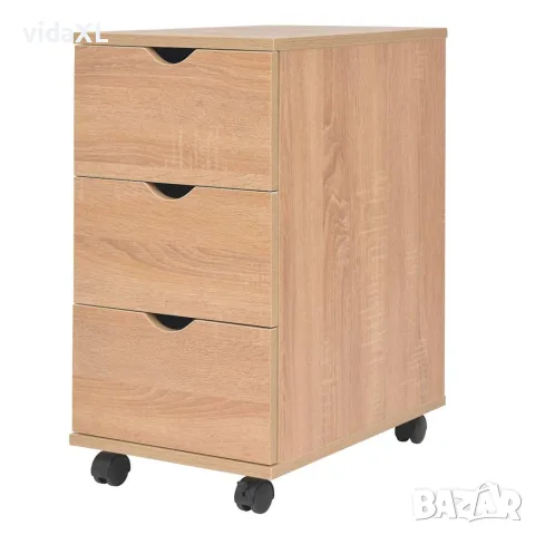 vidaXL Контейнер с чекмеджета, 33x45x60 см, дъб