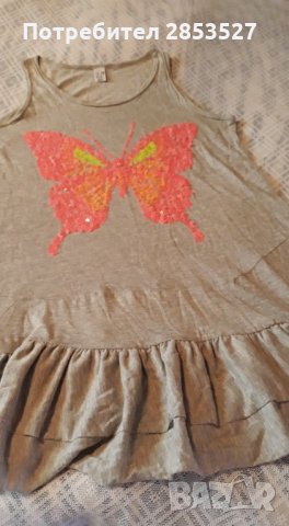 ZARA Рокля с пеперуда/памук, снимка 3 - Детски рокли и поли - 32026797