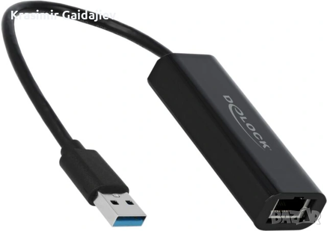 Делок Адаптер USB 3.0 - 2.5 гигабитов Ethernet, снимка 2 - Кабели и адаптери - 53094444