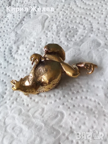 Бронзова фигурка на жаба малка 52540, снимка 6 - Колекции - 52589601