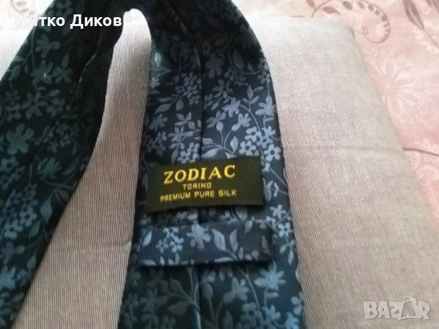 Zodiac premium pure silk tie вратовръзка нова маркова100% коприна маде ин Итали, снимка 6 - Други - 51766143