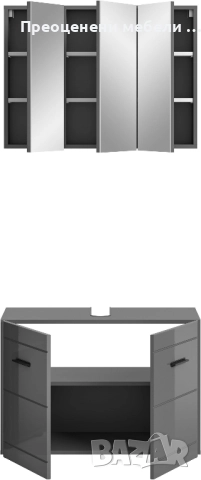 Комплект шкаф за под мивка и огледален шкаф Doux внос от Германия, снимка 2 - Шкафове - 52522128