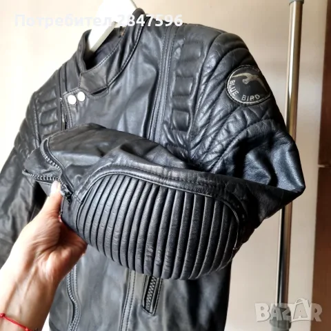 Мотористко кожено яке, снимка 5 - Якета - 56200974