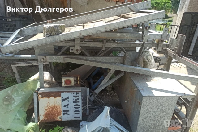 Мобилен Хаспел колесар (стъллба) товар до 100кг, снимка 2 - Подемници - 50606898