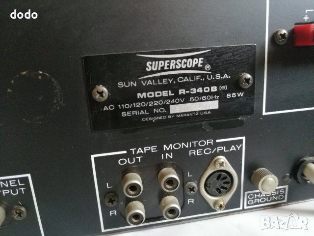 marantz superscope R 340 B , снимка 8 - Ресийвъри, усилватели, смесителни пултове - 44265388