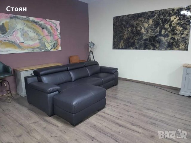 Италиански тъмно кафяв кожен ъглов диван Riccardo и ел.механизъм, снимка 12 - Дивани и мека мебел - 44297866