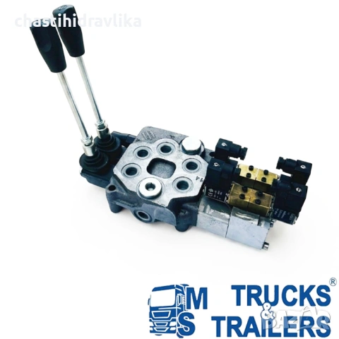 Хидравличен разпределител SALAMI 2-секции 60л 24v електро-пневматично упр