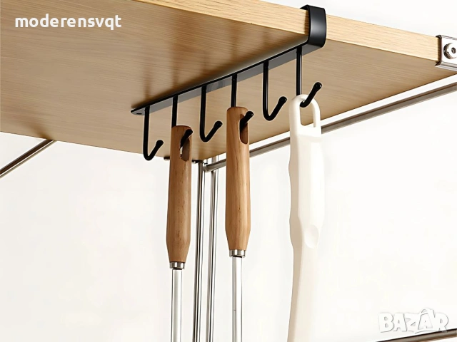 Кухненска закачалка за шкаф с 6 куки, снимка 5 - Органайзери - 53903911