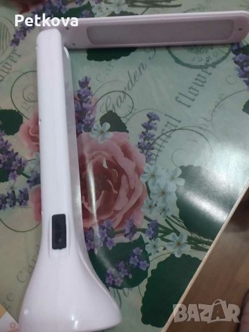 Лед настолна лампа, с фенерче 2в1, с вградена батерия, снимка 3 - Друга електроника - 31928924