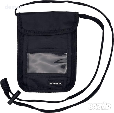 HOMESTA Унисекс чанта със защита от EMF, за телефони и дребни предмети, 18,5см х 13,5см, черна, снимка 1 - Чанти - 44535641