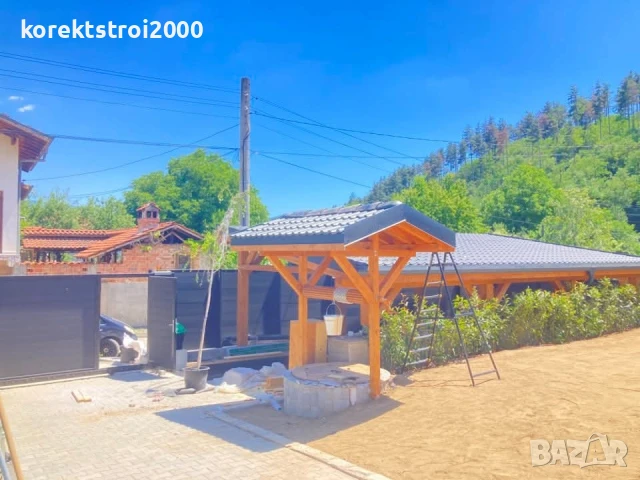  Ремонт на покриви, Дървени навеси, Изграждане на дървени навеси, Беседки, Перголи. , снимка 5 - Ремонти на покриви - 32467658