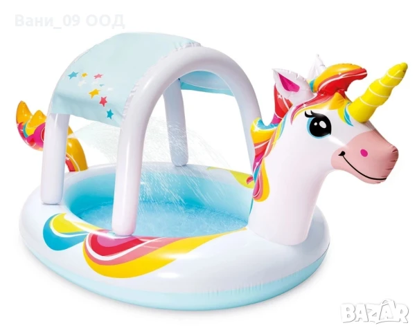 Детски басейн "Еднорог" с пръскалка 