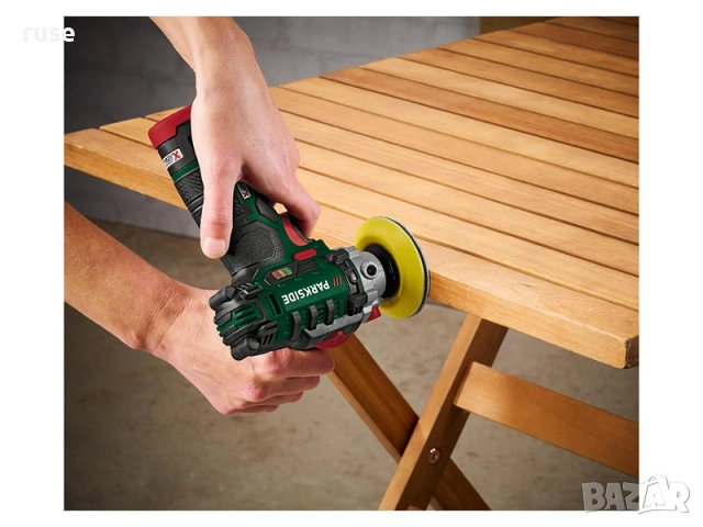 НОВА! Акумулаторна полираща машина Parkside PAAP 12 + батерия + зарядно, снимка 2 - Полирмашини - 51467716