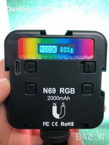 RGB видео светлини, LED светлина за камера 360° Пълноцветно преносимо фотографско осветление, снимка 11 - Светкавици, студийно осветление - 38485936