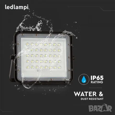 Соларен LED Прожектор 10W 800Lm IP68, снимка 6 - Соларни лампи - 48631971