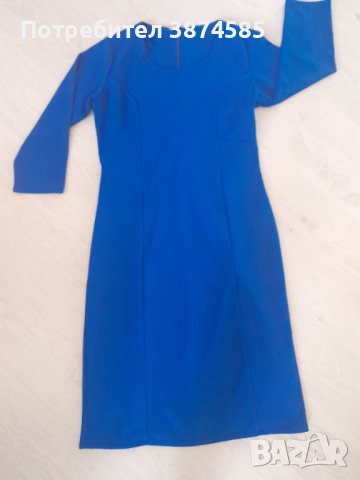 Синя дамска рокля, размер М, снимка 4 - Рокли - 42765611
